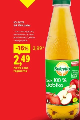 Solevita Sok 100% jabłko