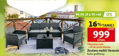 Zestaw mebli Venezia III kolor grafitowy Gardenstar