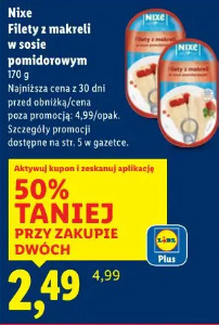 Nixe Filety z makreli w sosie pomidorowym