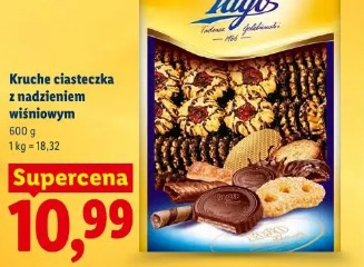 Kruche ciasteczka z nadzieniem wiśniowym