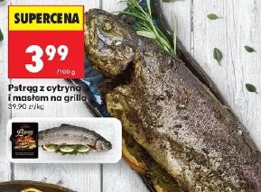 Pstrąg z cytryną i masłem na grilla