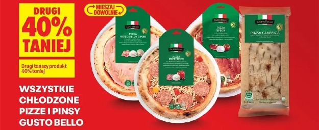 Wszystkie chłodzone pizze i pinsy Gusto Bello