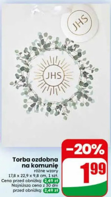 Torba ozdobna na komunię