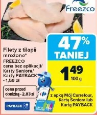 Filety z tilapii mrożone Freezco