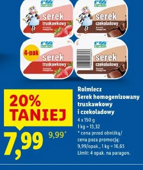 Rolmlecz Serek homogenizowany truskawkowy i czekoladowy