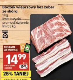 Boczek wieprzowy bez żeber ze skórą