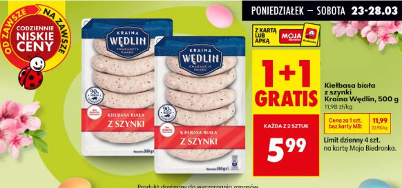 Kiełbasa biała z szynki Kraina Wędlin