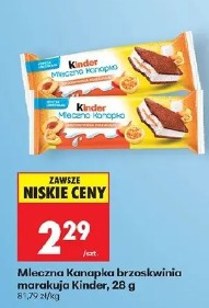 Mleczna Kanapka brzoskwinia marakuja Kinder