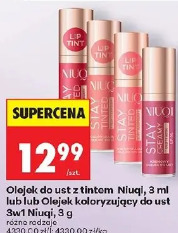 Olejek do ust z tintem Niuqi lub Olejek koloryzujący do ust 3w1 Niuqi