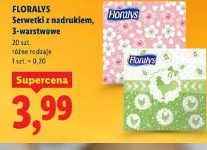 Florays Serwetki z nadrukiem, 3-warstwowe