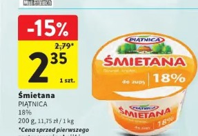 Śmietana Piątnica 18%