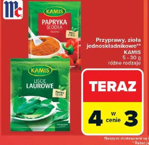 Przyprawy, zioła jednoskładnikowe Kamis