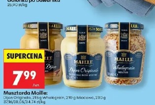Musztarda Maille: Dijon Originale, Dijon Originale z Miodem, Musztarda w ziarnach