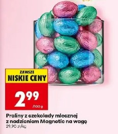 Praliny z czekolady mlecznej z nadzieniem Magnetio na wagę