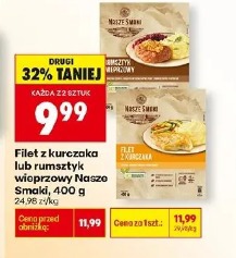 Filet z kurczaka lub rumstyk wieprzowy Nasze Smaki