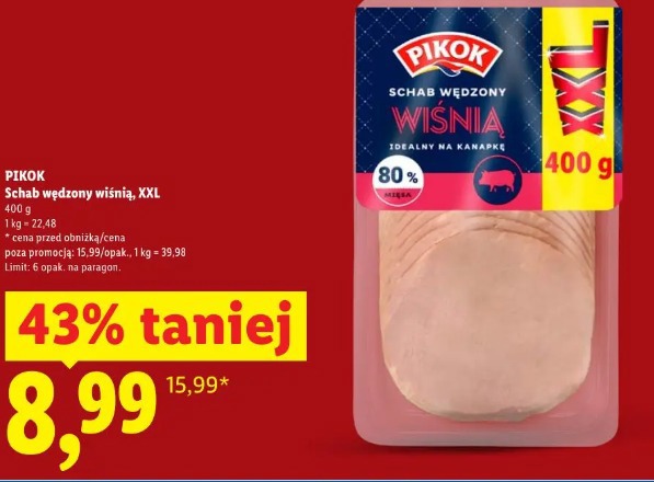 Pikok Schab wędzony wiśnią XXL