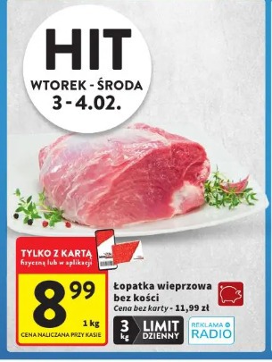 Łopatka wieprzowa bez kości