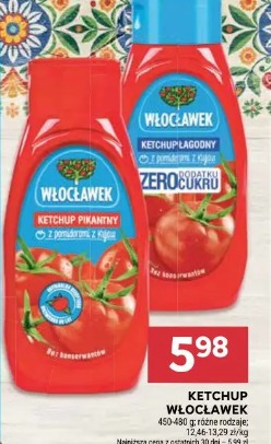 Ketchup Włocławek pikantny/łagodny/zero cukru
