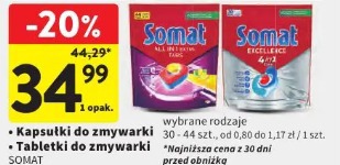 Kapsułki do zmywarki Somat