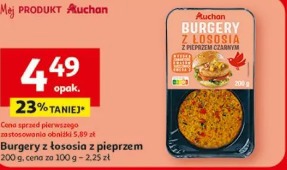Burgery z łososią z pieprzem czarnym Auchan