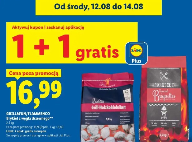 Grill&Fun/Flammenco Brykiet z węgla drzewnego