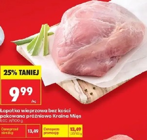 Łopatka wieprzowa bez kości pakowana próżniowo Kraina Mięs