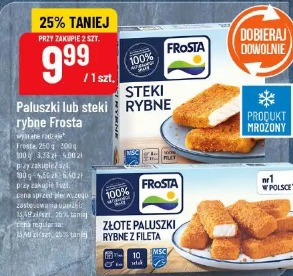 Paluszki lub steki rybne Frosta