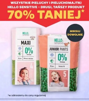 Wszystkie pieluchy i pieluchomajtki Hello Sensitive - drugi, tańszy produkt