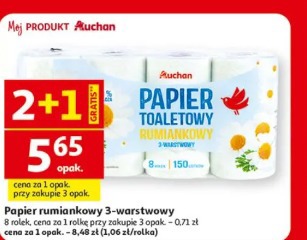 Papier rumiankowy 3-warstwowy Auchan