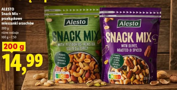 Alesto Snack Mix – przekąskowe mieszanki orzechów