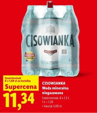 CISOWIANKA Woda mineralna niegazowana