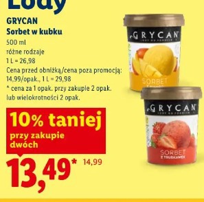 Grycan Sorbet w kubku