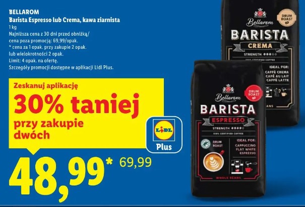 Bellarom Barista Espresso lub Crema, kawa ziarnista