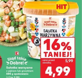 Sałatka warzywna z jajkiem lub groszkiem Stąd takie dobre!