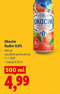 Okocim Radler 0,0% sycylijska pomarańcza
