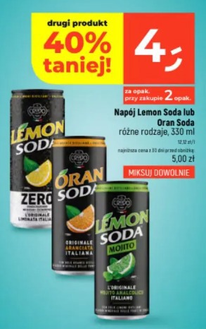 Napój Lemon Soda lub Oran Soda