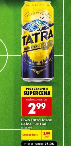 Piwo Tatra Jasne Pełne