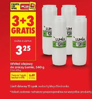 Wkład olejowy do zniczy Lumia