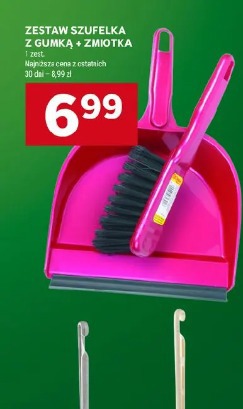 Zestaw szufelka z gumką + zmiotka