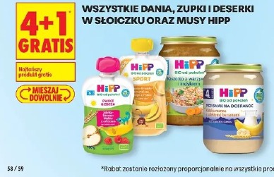 Wszystkie dania, zupki i deserki w słoiczku oraz musy Hipp