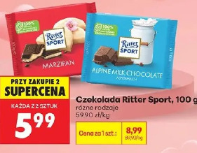 Czekolada Ritter Sport, 100 g różne rodzaje
