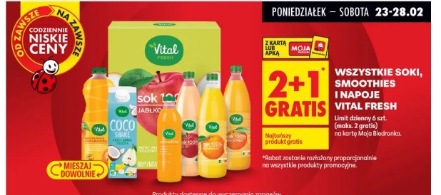 Wszystkie soki, smoothies i napoje Vital Fresh