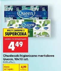 Chusteczki higieniczne mentolowe Queen, 10x10 szt.