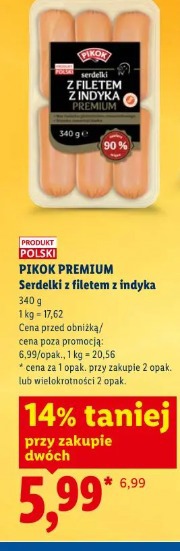 Pikok Premium Serdelki z filetem z indyka