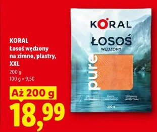 Koral Łosoś wędzony na zimno, plastry, XXL