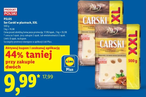 Pilos Ser Carski w plastrach XXL