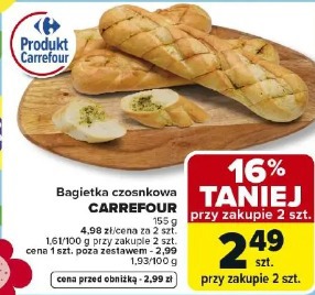 Bagietka czosnkowa Carrefour