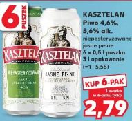 Kasztelan Niepasteryzowane Jasne Pełne Piwo 4,6%, 5,6% alk.