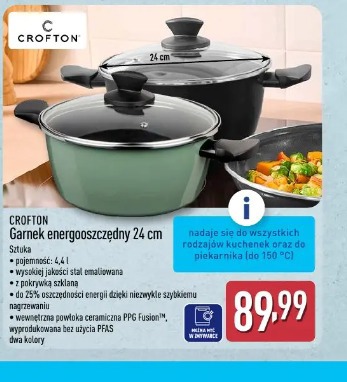 Crofton Garnek energooszczędny 24 cm