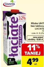 Mleko UHT bez laktozy Łaciate 3.2%